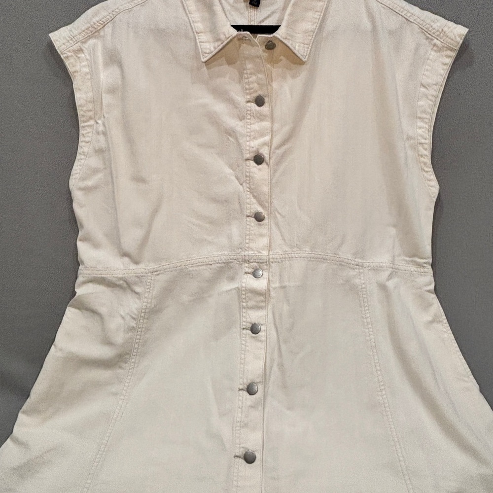 Universal Thread Sleeveless Button-Down Dress - Cream